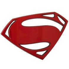 DAWN OF JUSTICE SUPERMAN 3D CAR EMBLEM (RED CHROME), , scaau_hi-res