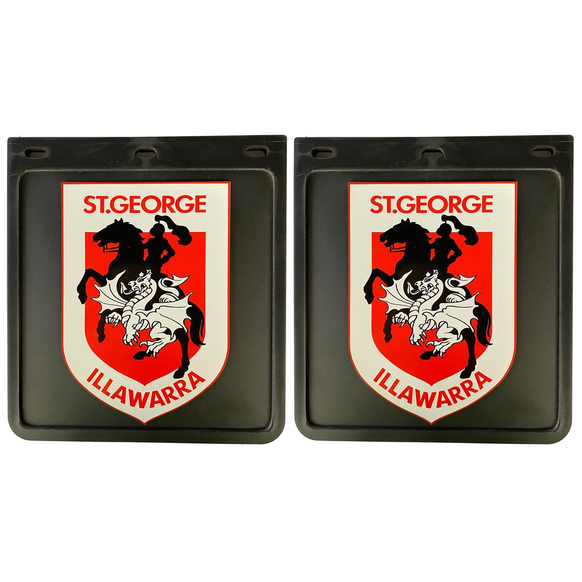 250MM DROP X 230MM WIDTH BLACK MONO MUDFLAP  - ST GEORGE, , scaau_hi-res