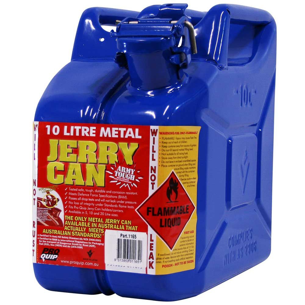 METAL JERRY CAN 10L CHAIN & BAR OIL BRIGHT BLUE CARTON QTY 4, , scaau_hi-res