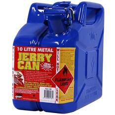 METAL JERRY CAN 10L CHAIN & BAR OIL BRIGHT BLUE CARTON QTY 4, , scaau_hi-res