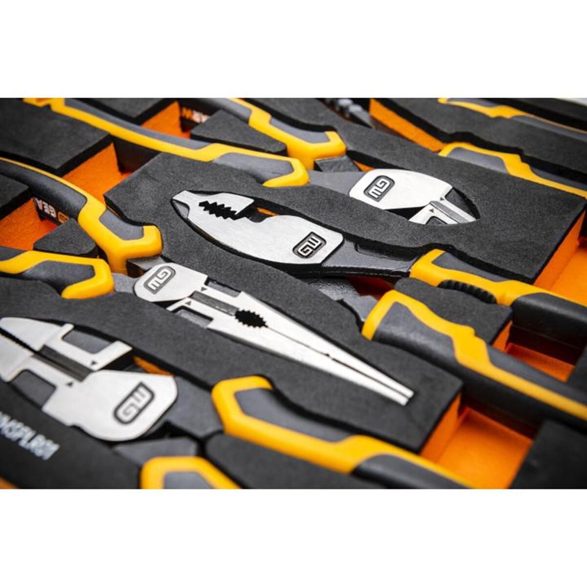 5 PIECE PITBULL CUSHION GRIP PLIERS SET IN FOAM STORAGE TRAY, , scaau_hi-res
