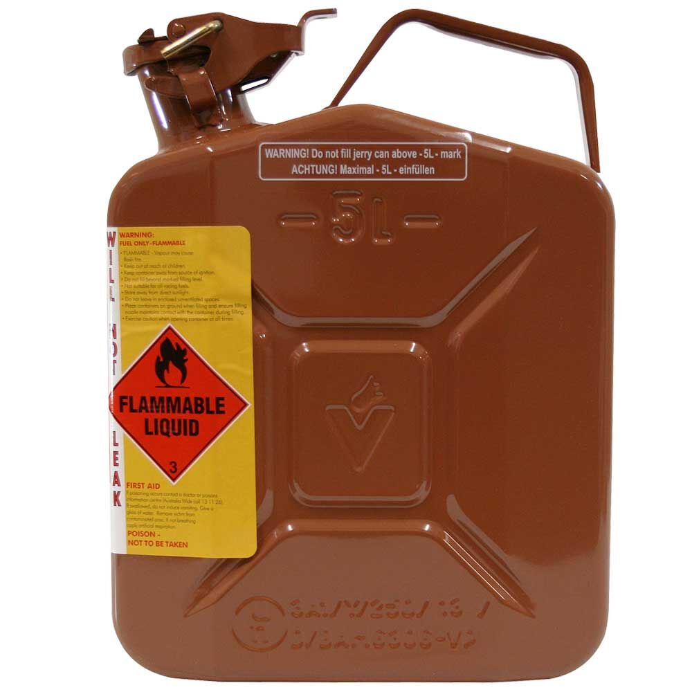 METAL JERRY CAN 5L BIO DIESEL NUT BROWN CARTON QTY 2, , scaau_hi-res