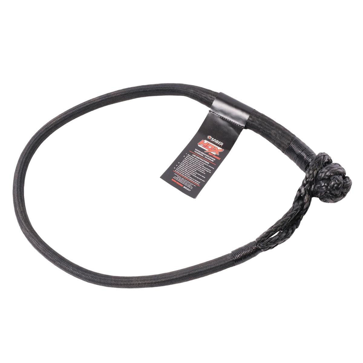 SABERPRO 10,000KG HDX SOFT SHACKLE WITH TECHNORA BINDING - LONG, , scaau_hi-res