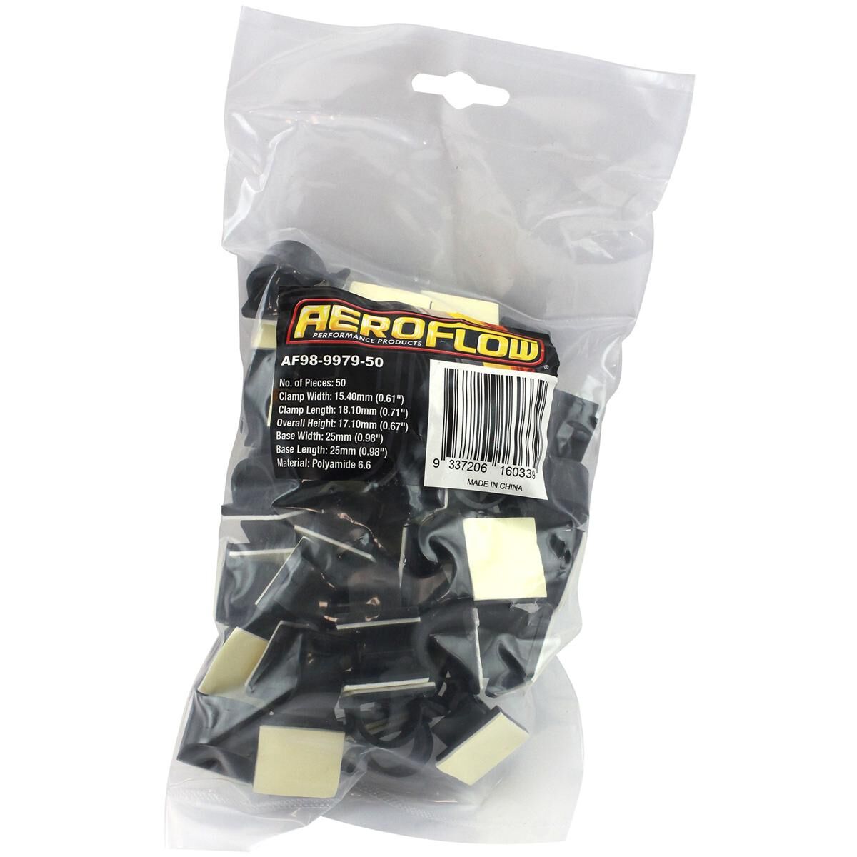 CABLE TIE MOUNT CLAMP 16MM MAXBUNDLE PA66 3M ADHESIVE 50 PAC, , scaau_hi-res