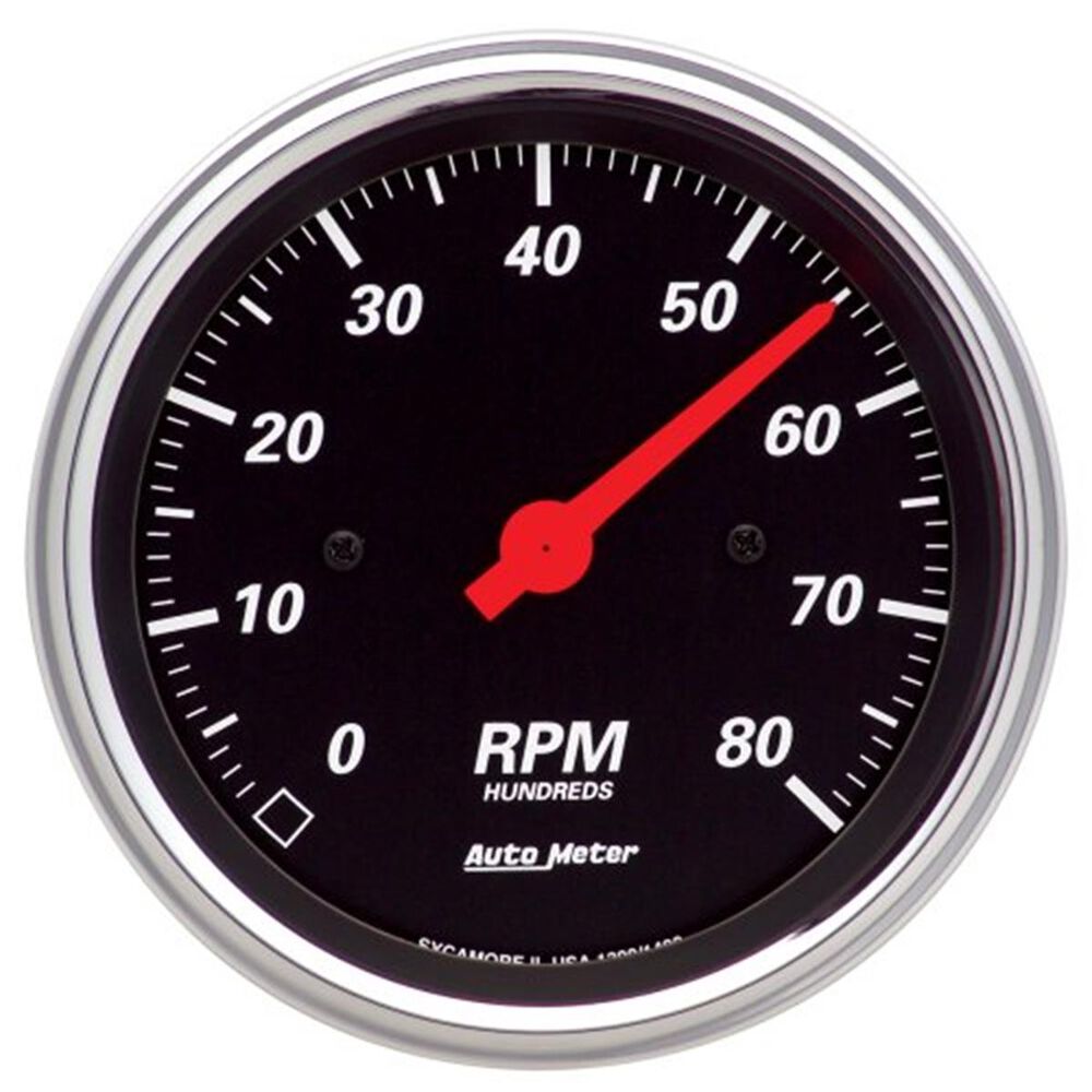 Autometer Designer Black Tachometer In Dash 8,000 RPM, 3 3/8 Inch
