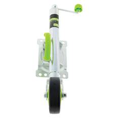 6" STANDARD JOCKEY WHEEL 350kg SOLID RUBBR WHEEL SWIVEL U-BLT BRACKET, , scaau_hi-res