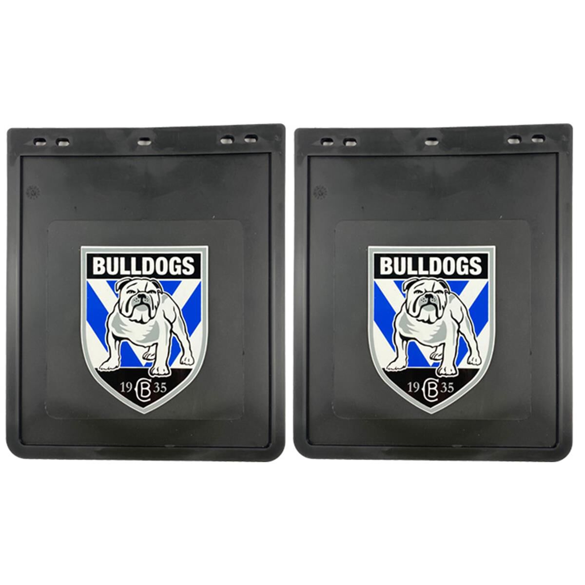 350MM DROP X 300MM WIDTH BLACK MONO MUDFLAP  - BULLDOGS, , scaau_hi-res