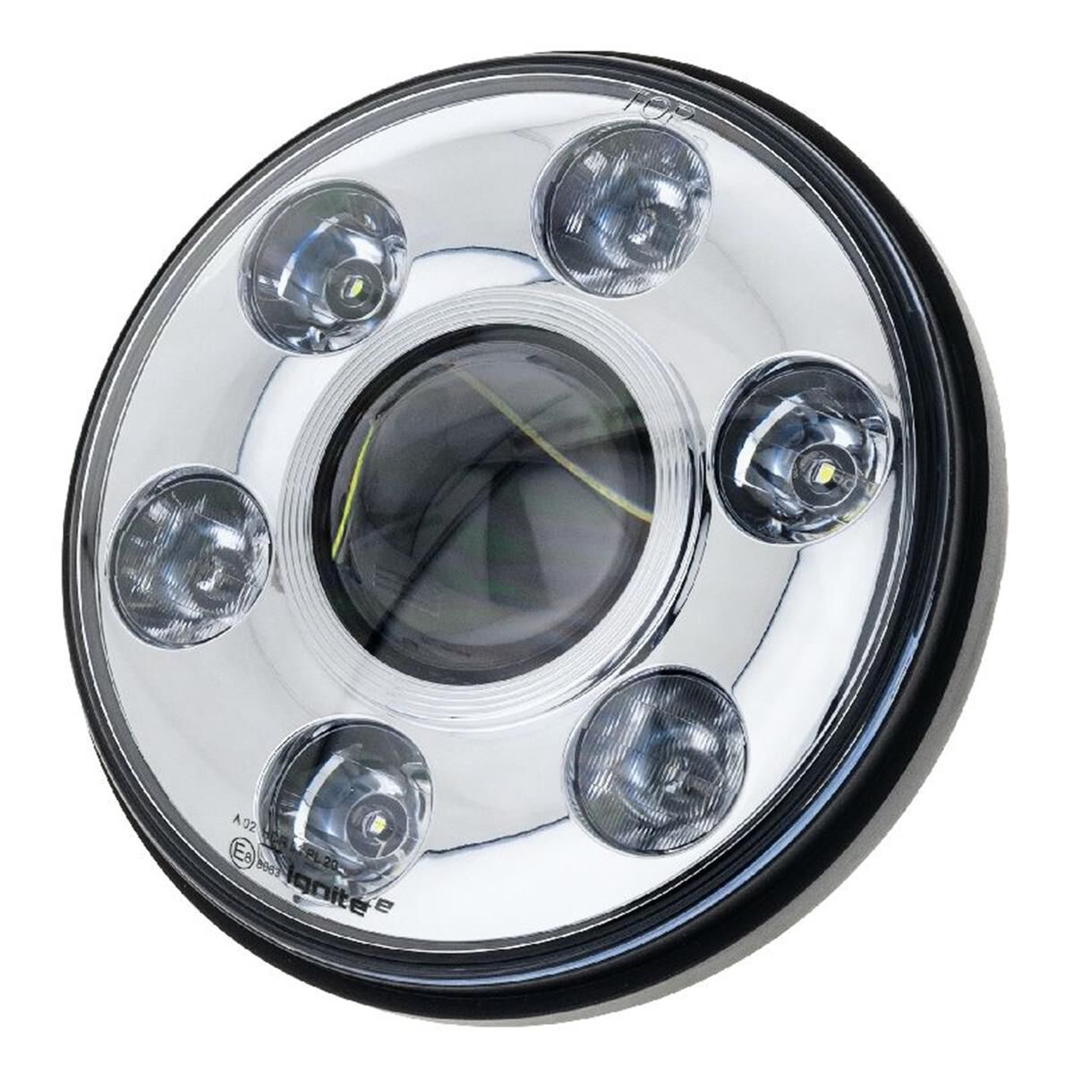 7" LED H/LIGHT 9-36V HIGH /LOWBEAM / DRL CHRM FACE 7LEDs 65W1450 LOW 3100Lmns HIGH, , scaau_hi-res