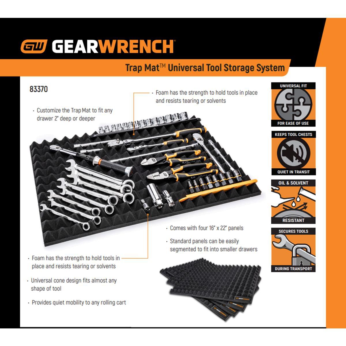 4 PC TRAP MAT UNIV TL STORAGE, , scaau_hi-res