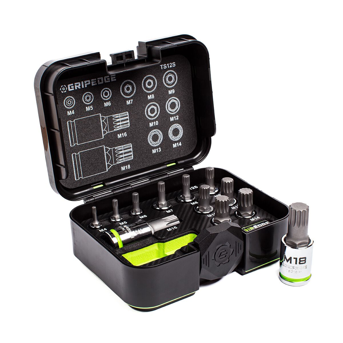 GRIPEDGE TRIPLE SQUARE DRIVER SET 12PC, , scaau_hi-res