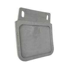 Sunrise Plain PVC Grey Mud Flap Large - 220mm x 180mm, , scaau_hi-res