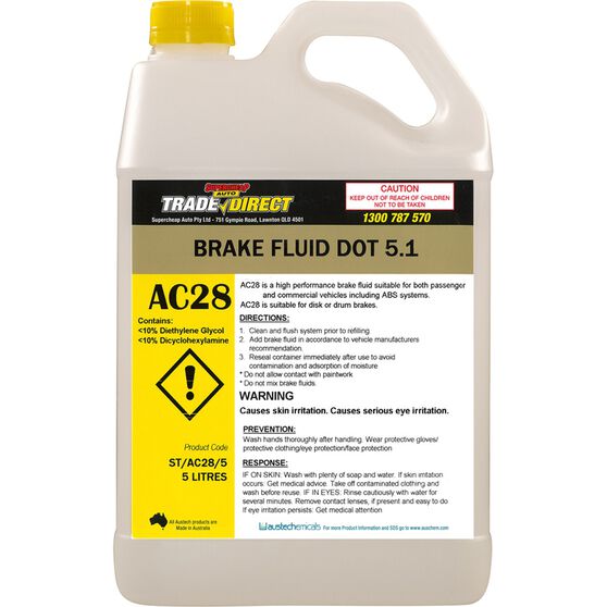 Brake Fluid: DOT 5.1 - 5L Bottle (Fluid Colour: Amber), , scaau_hi-res