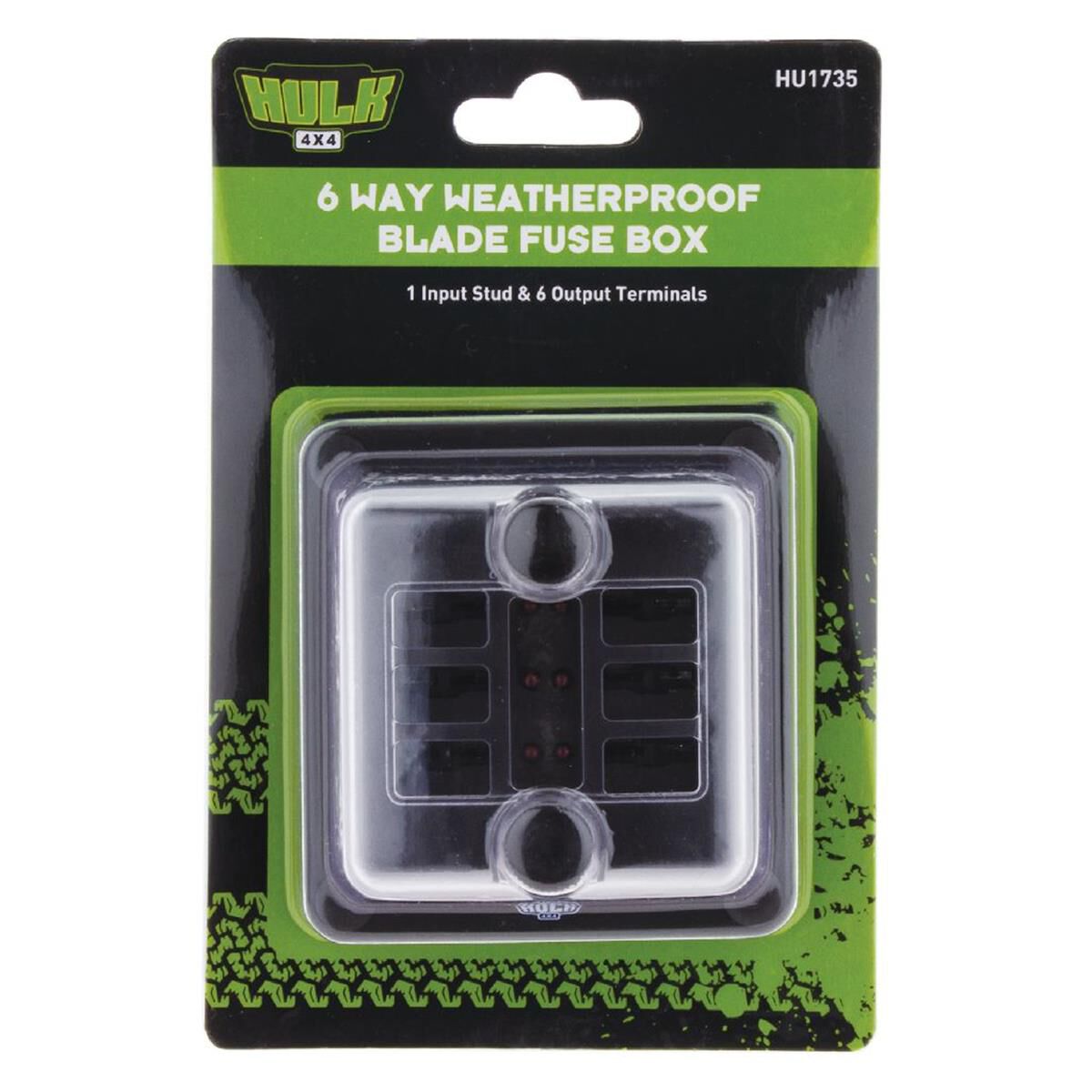 6 WAY FUSE BOX W/PROOF ATS BLADE FUSE 1 IN 6 OUT WITH LED, , scaau_hi-res