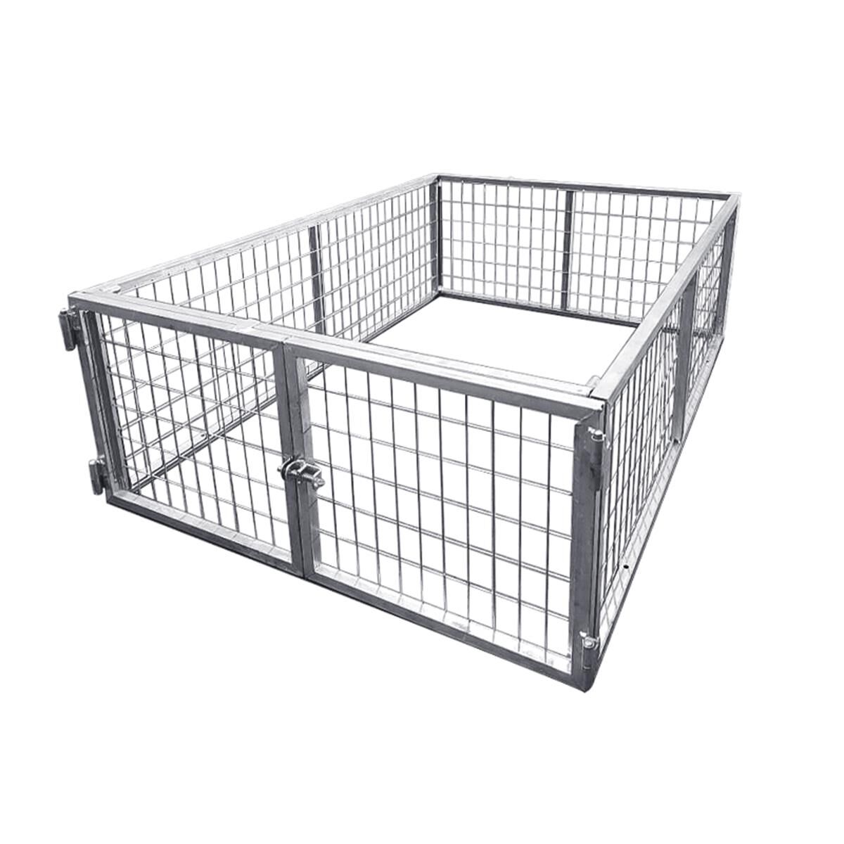 Sunrise Trailer Cage Double Door Galvanised - 6 x 4 x 3 Feet, , scaau_hi-res