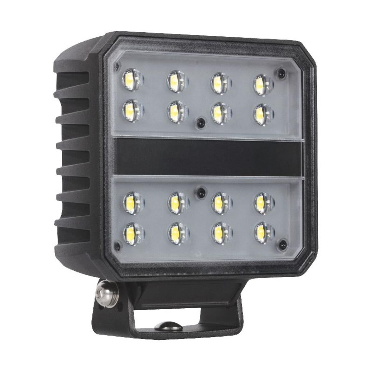 LED RECTGL WORKLAMP FLOOD BEAM100 Deg 9-36V 80W 16 LEDs BLKHSNG 8,267Lmns IP69K, , scaau_hi-res