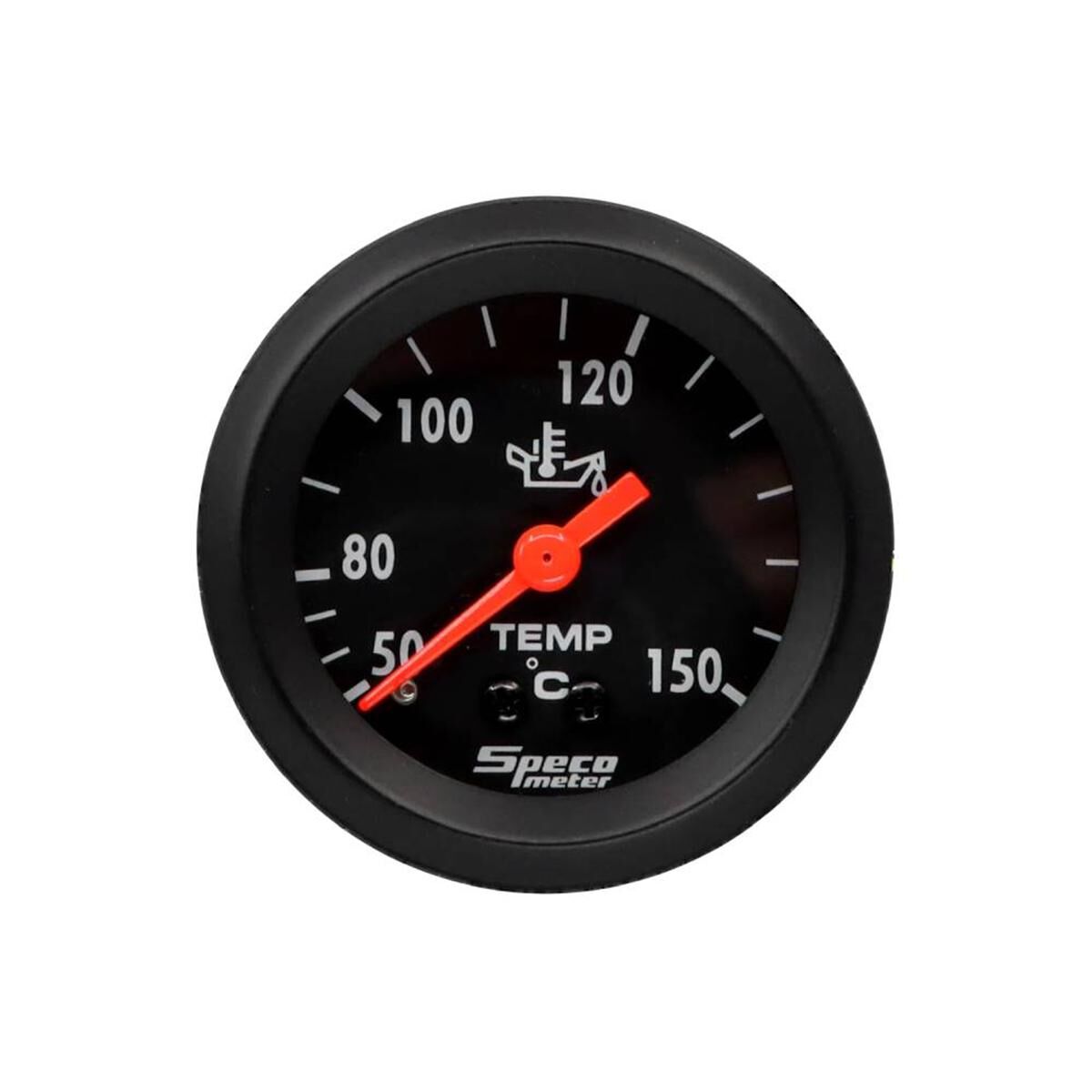 2" MECHANICAL 50-150&ordm;C OIL TEMPERATURE GAUGE WITH SENDER - BLACK DIAL BLACK BEZEL, , scaau_hi-res