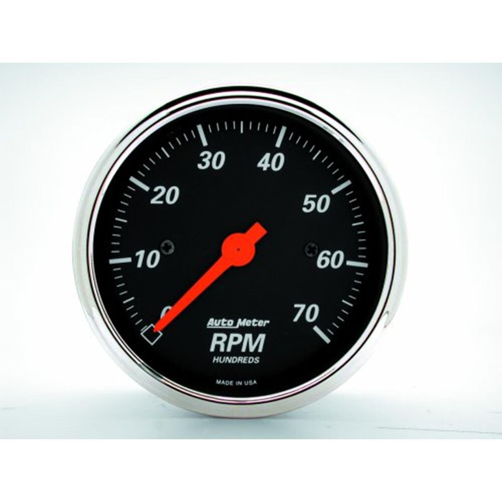 Autometer Designer Black Tachometer In Dash 7,000 RPM, 3 1/8 Inch