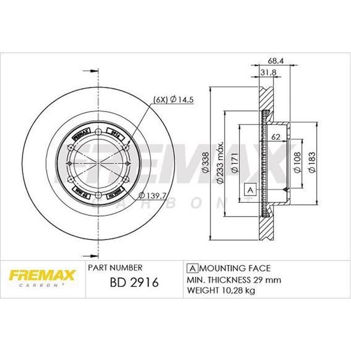FREMAX+PRO-LINE BRAKE BUNDLEPRADO (GDJ150) 2.7L 2015-20 TOYOTA FRONT, , scaau_hi-res