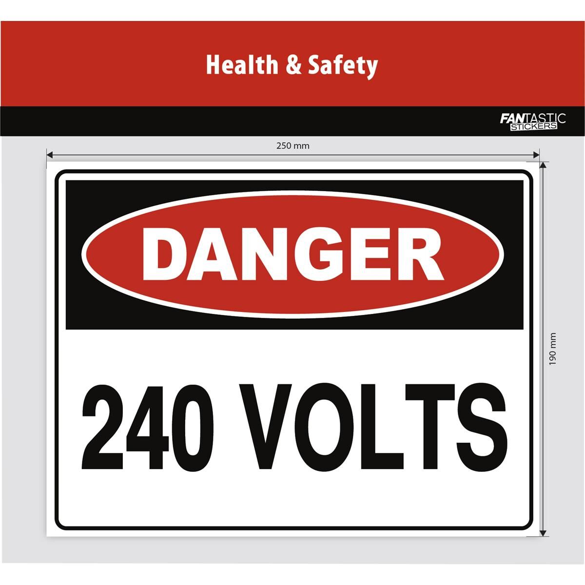 240 VOLTS SIGN 25CM, , scaau_hi-res