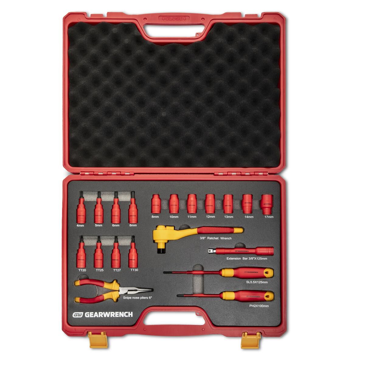 20 PIECE 3/8" DRIVE VDE INSULATED TOOL SET, , scaau_hi-res