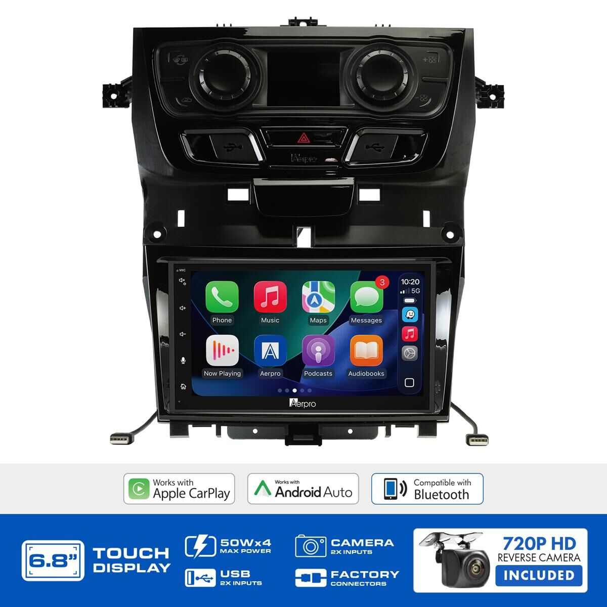 AERPRO 6.8" MULTIMEDIA RECEIVER HEAD UNIT KIT TO SUIT HOLDEN VE SERIES 2 &ndash; AX9550BK, , scaau_hi-res