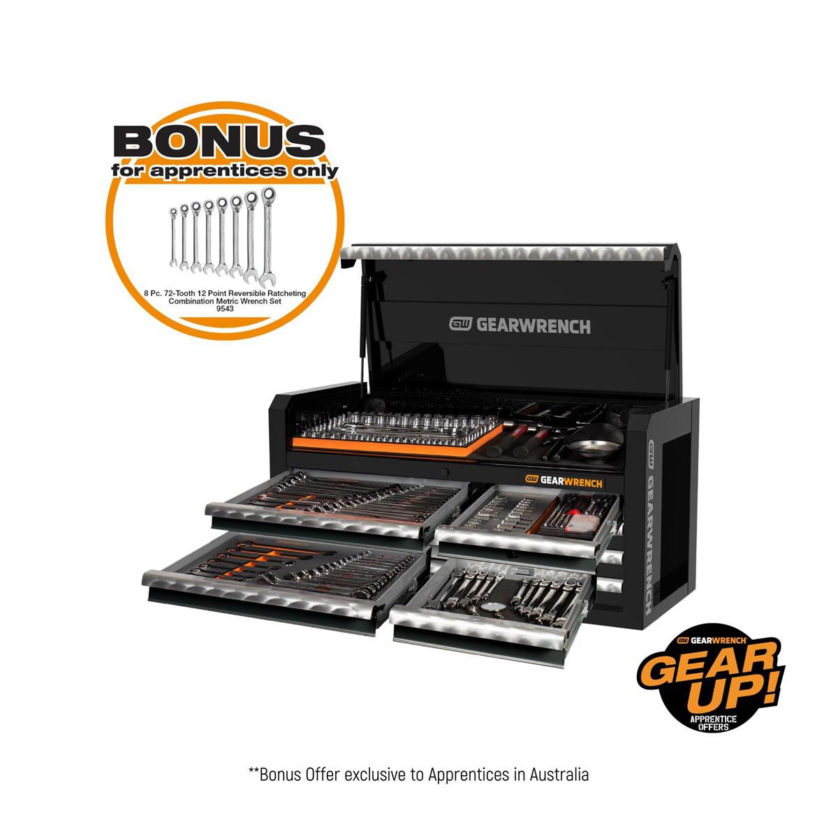 249PC COMB TOOL KIT + 43" TOOL CHEST, , scaau_hi-res