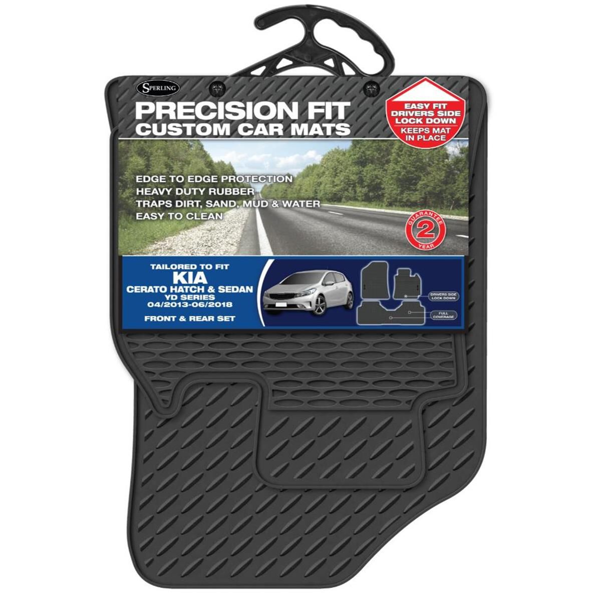 SPERLING PRECISION FIT PVC CUSTOM FLOOR MATS SUITS KIA CERATO (YD) 2013-2018, , scaau_hi-res