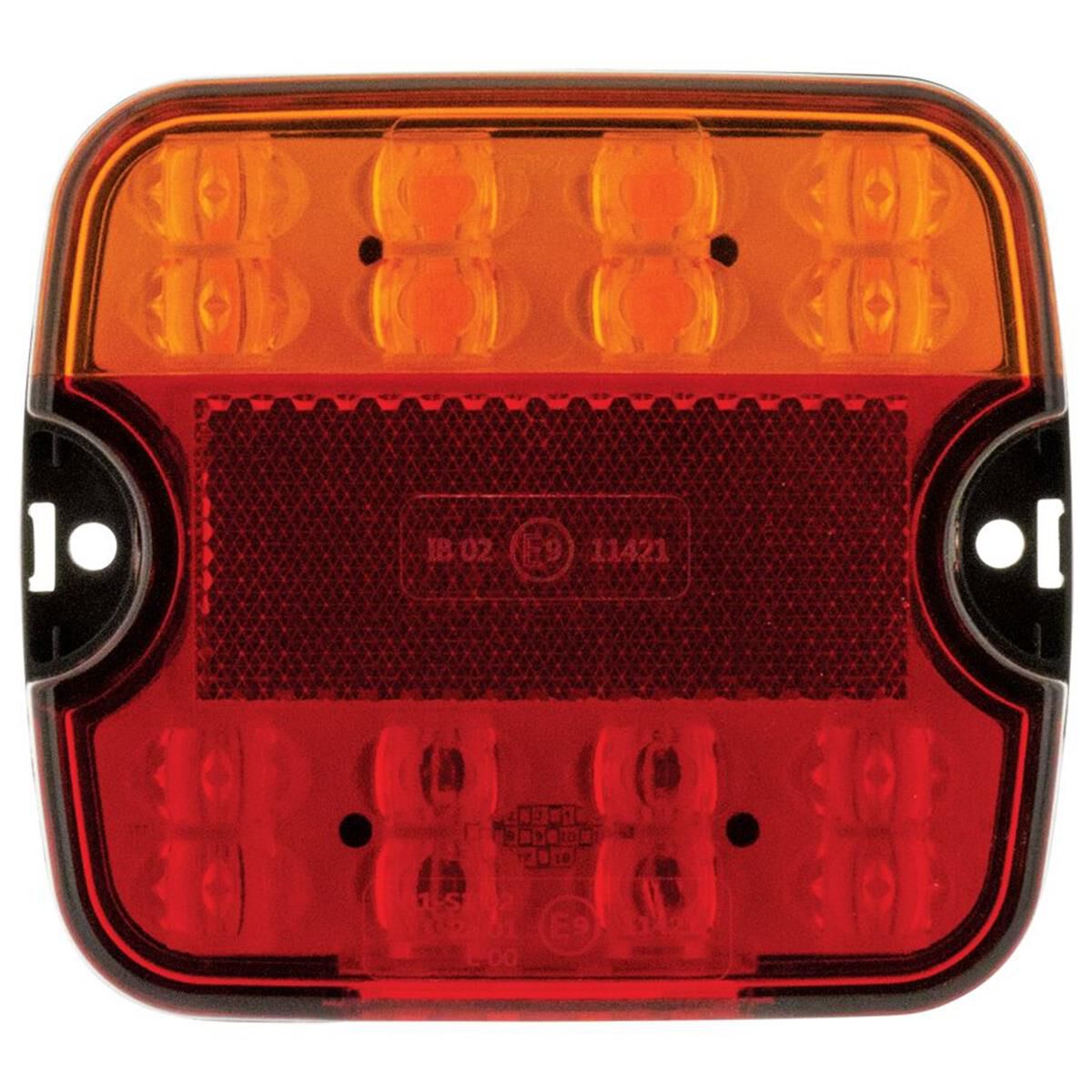 LED STOP/TAIL/IND/LIC PLT LAMP 9-33V W/ REFLEX REFLECTOR 0.5m LEAD 104x94x20mm, , scaau_hi-res