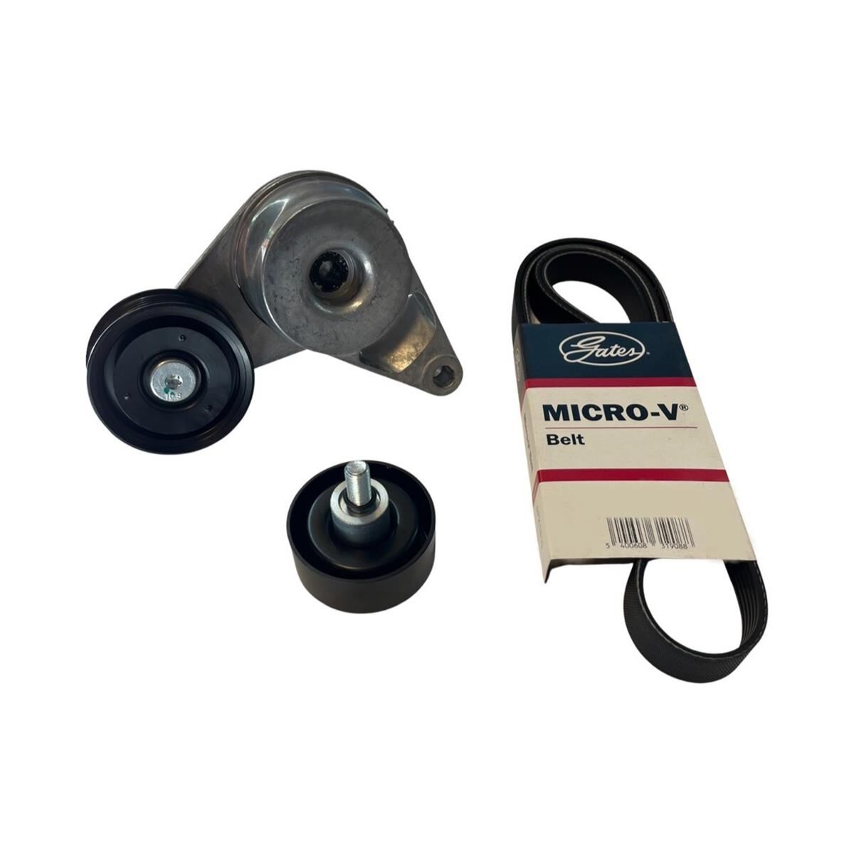 DRIVE BELT SET WITH TENSIONER & ENGINE PULLEY, , scaau_hi-res