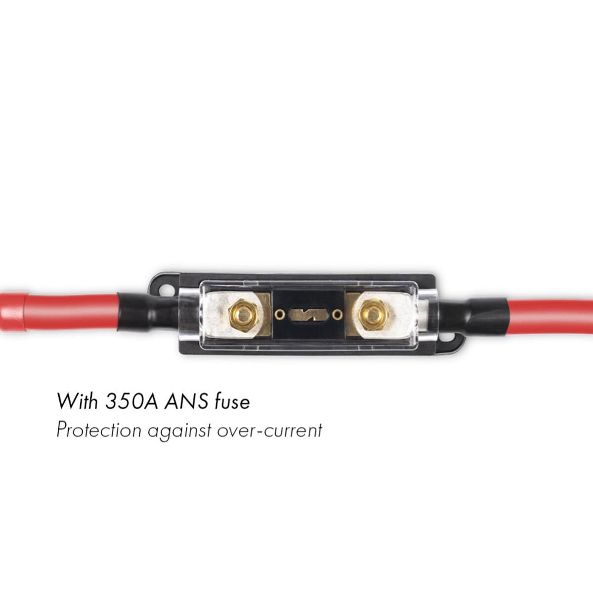 00AWG INVERTER CABLE KIT W/350A ANS FUSE SUITS 3000W INVERTER, , scaau_hi-res