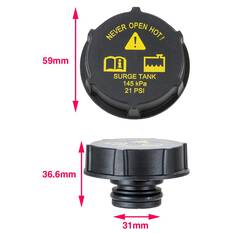 Radiator Cap Plastic Surge Tank Dual O Ring 21PSI, 145KPA, , scaau_hi-res