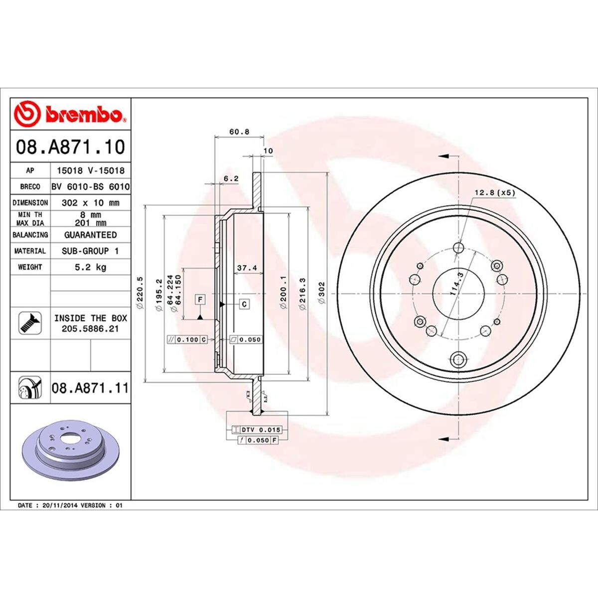 BREMBO DISC ROTOR, , scaau_hi-res