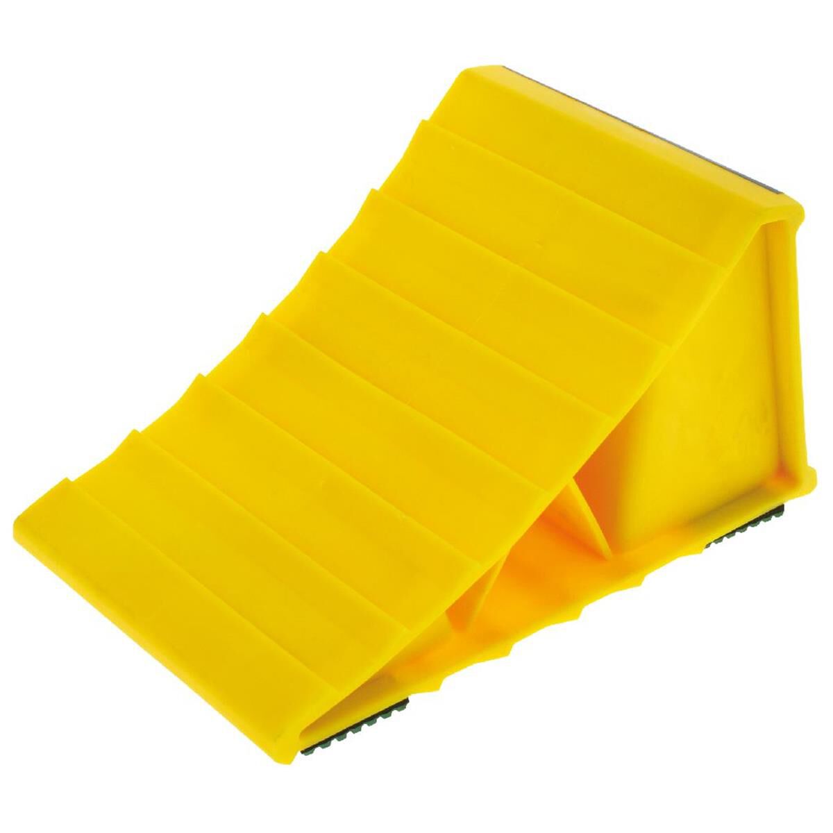 WHEEL CHOCK PLASTIC WITH ANTI SLIP L208 x W120 x H110mm, , scaau_hi-res