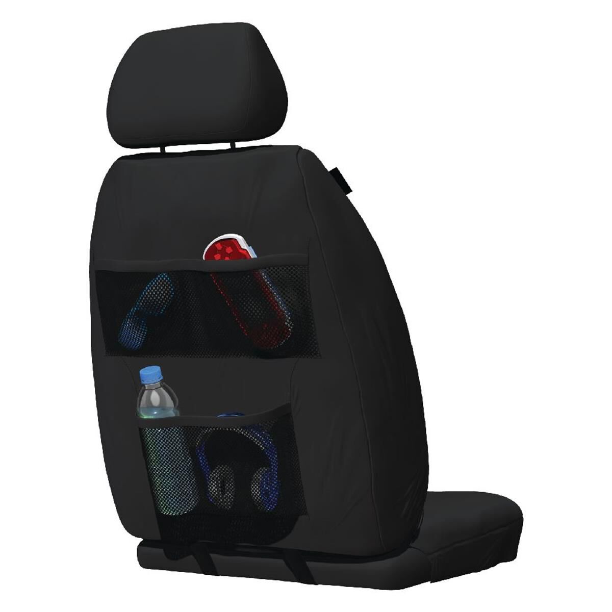 UNIVERSAL NEOPRENE SEAT COVER BLACK FRONTS, , scaau_hi-res