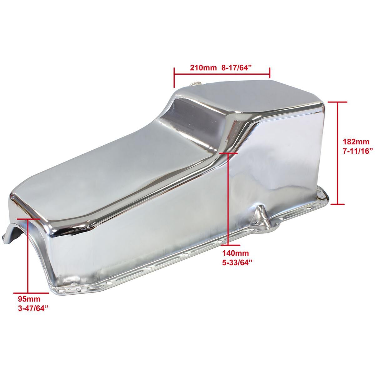 STEEL STOCK OIL PAN SBC CHROME, , scaau_hi-res