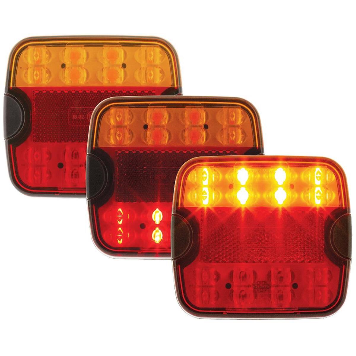 LED STOP/TAIL/IND/LIC PLT LAMP 9-33V W/ REFLEX REFLECTOR 0.5m LEAD 104x94x20mm, , scaau_hi-res