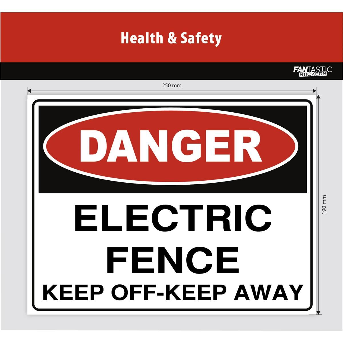 ELECTRIC FENCE SIGN 25CM, , scaau_hi-res