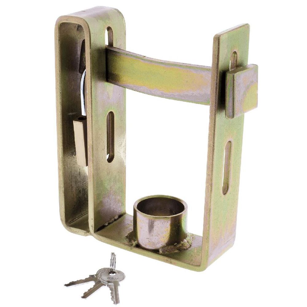 Hulk 4x4 Dual Trailer Coupling Lock including Padlock & 3 Keys Zinc