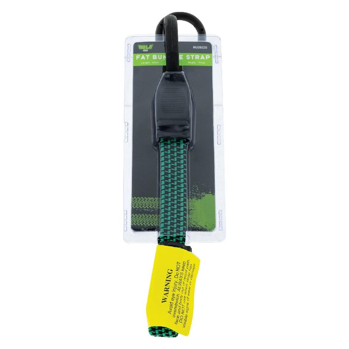 FAT BUNGEE 60CM GREEN 19MM WIDE NON SCRATCH HOOK, , scaau_hi-res