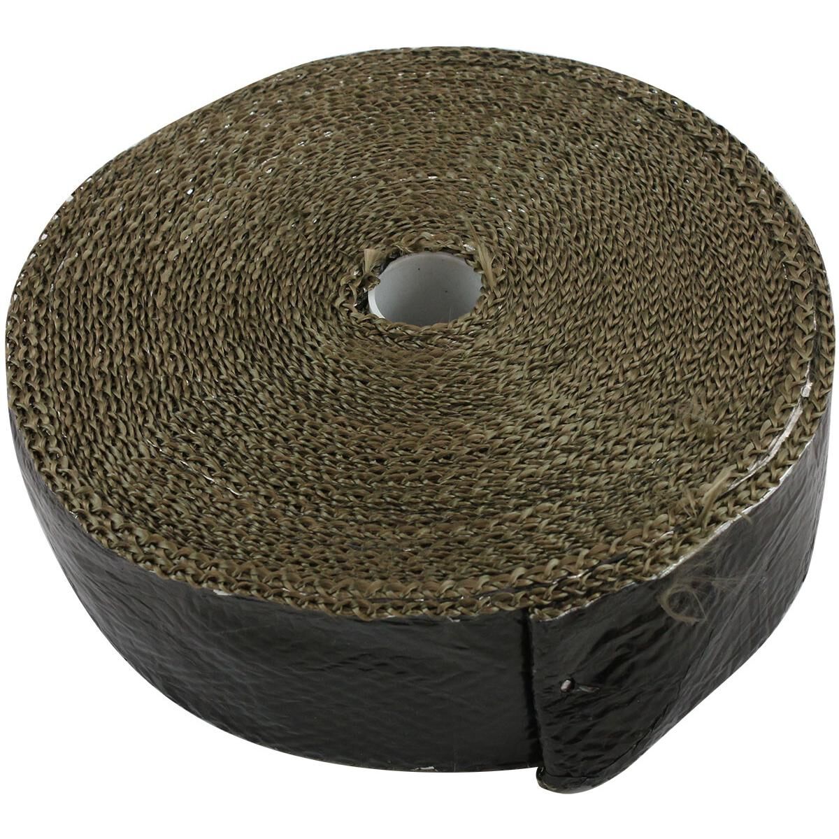 TITANIUM ALUMINISED EXHAUST WRAP INSULATION 2" X 15FT ROLLBLACK FOIL AEROFLOW AF 91-3019, , scaau_hi-res