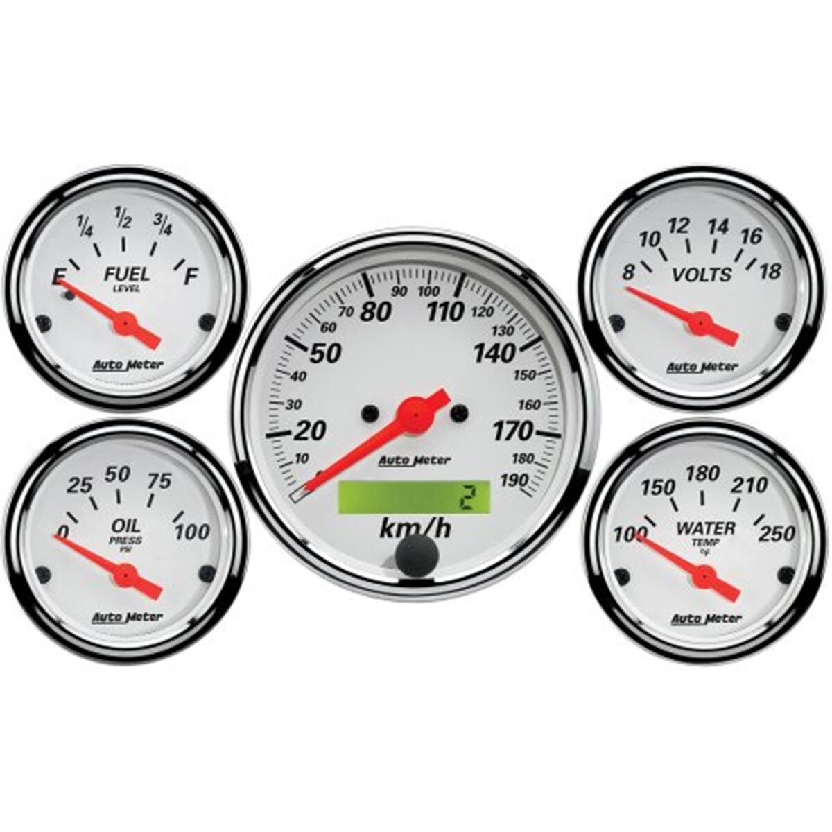 ARCTIC WHITE 5-PIECE GAUGE KIT, , scaau_hi-res