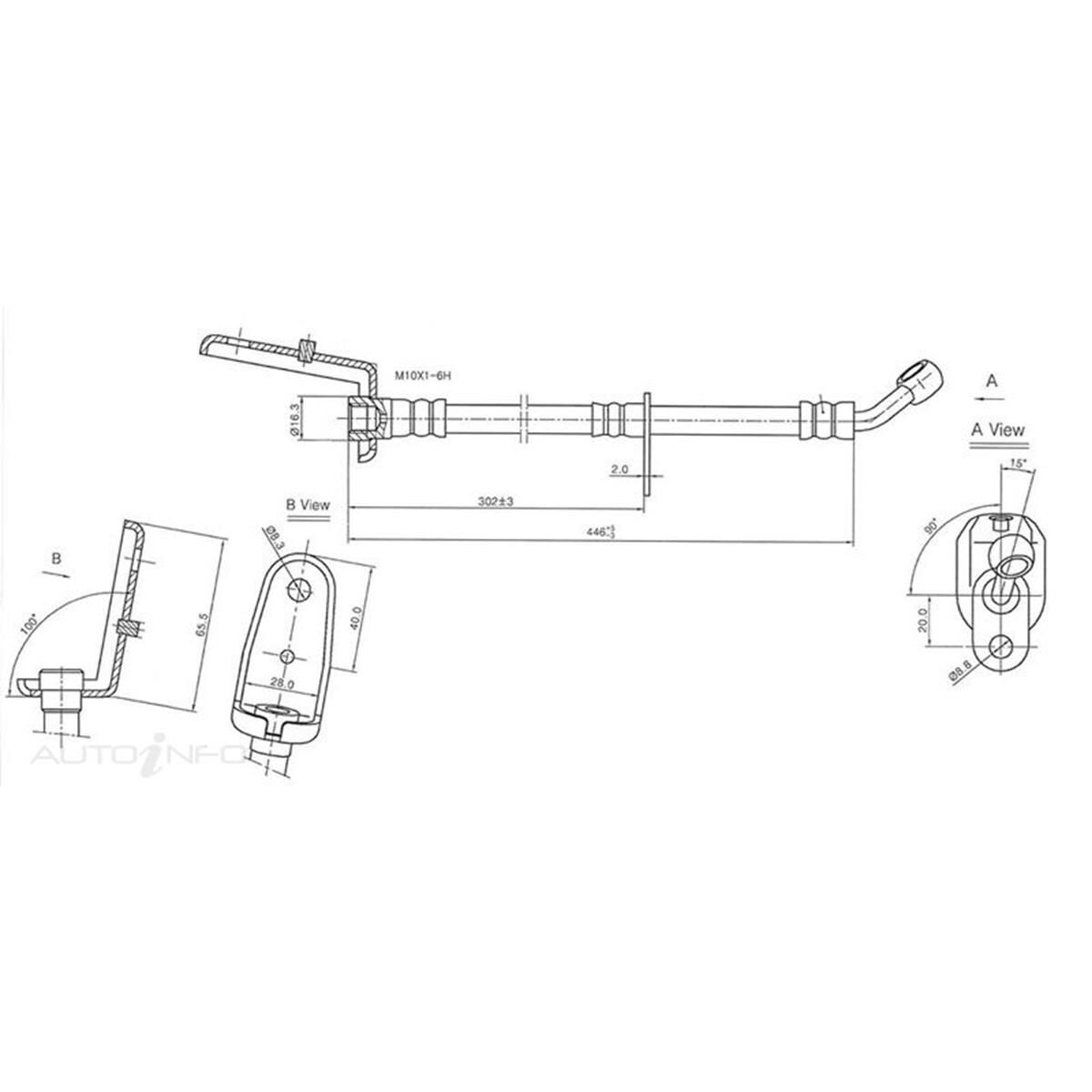 BRAKE HOSE RLH HONDA CIVIC FD 06 ON, , scaau_hi-res