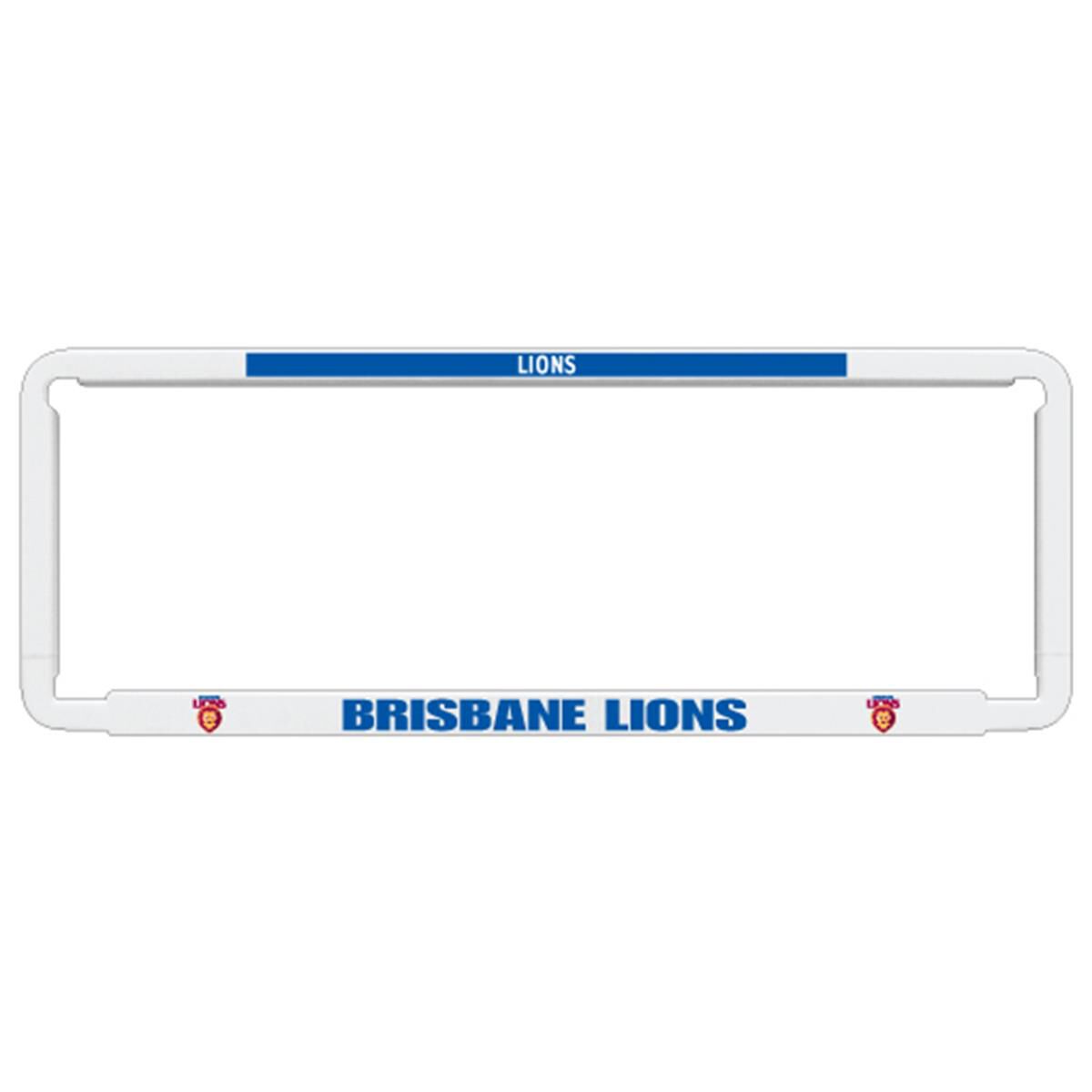 AFL Number Plate Frame Lions 6 Figure Clear Standard