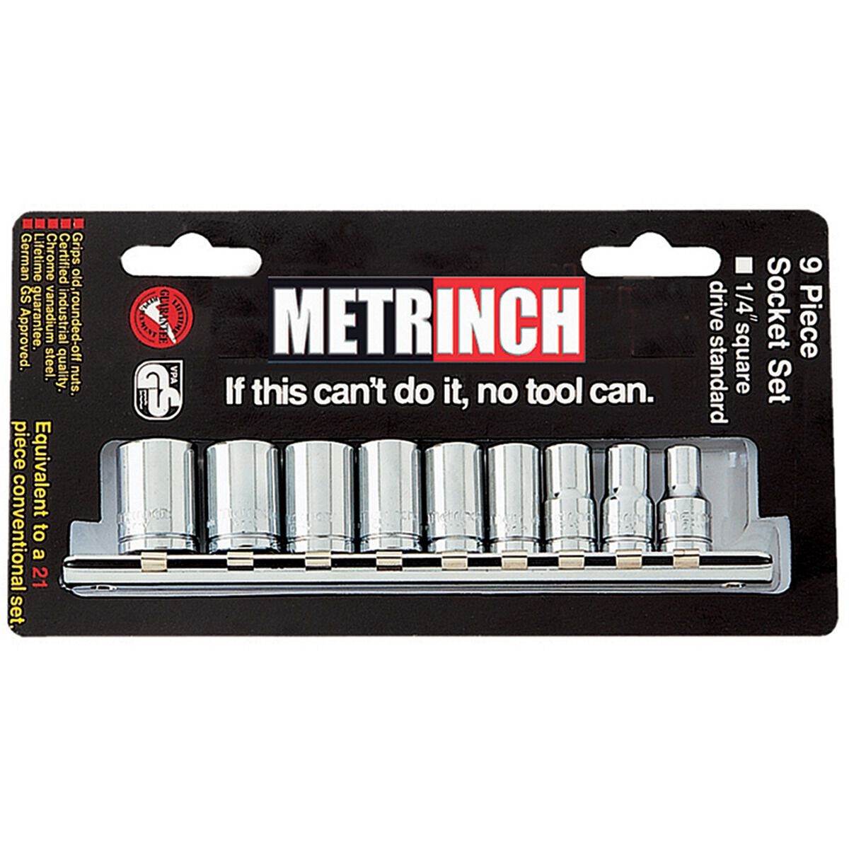 METRINCH SOCKET SET 1/4IN DRIVE 9 PIECE, , scaau_hi-res