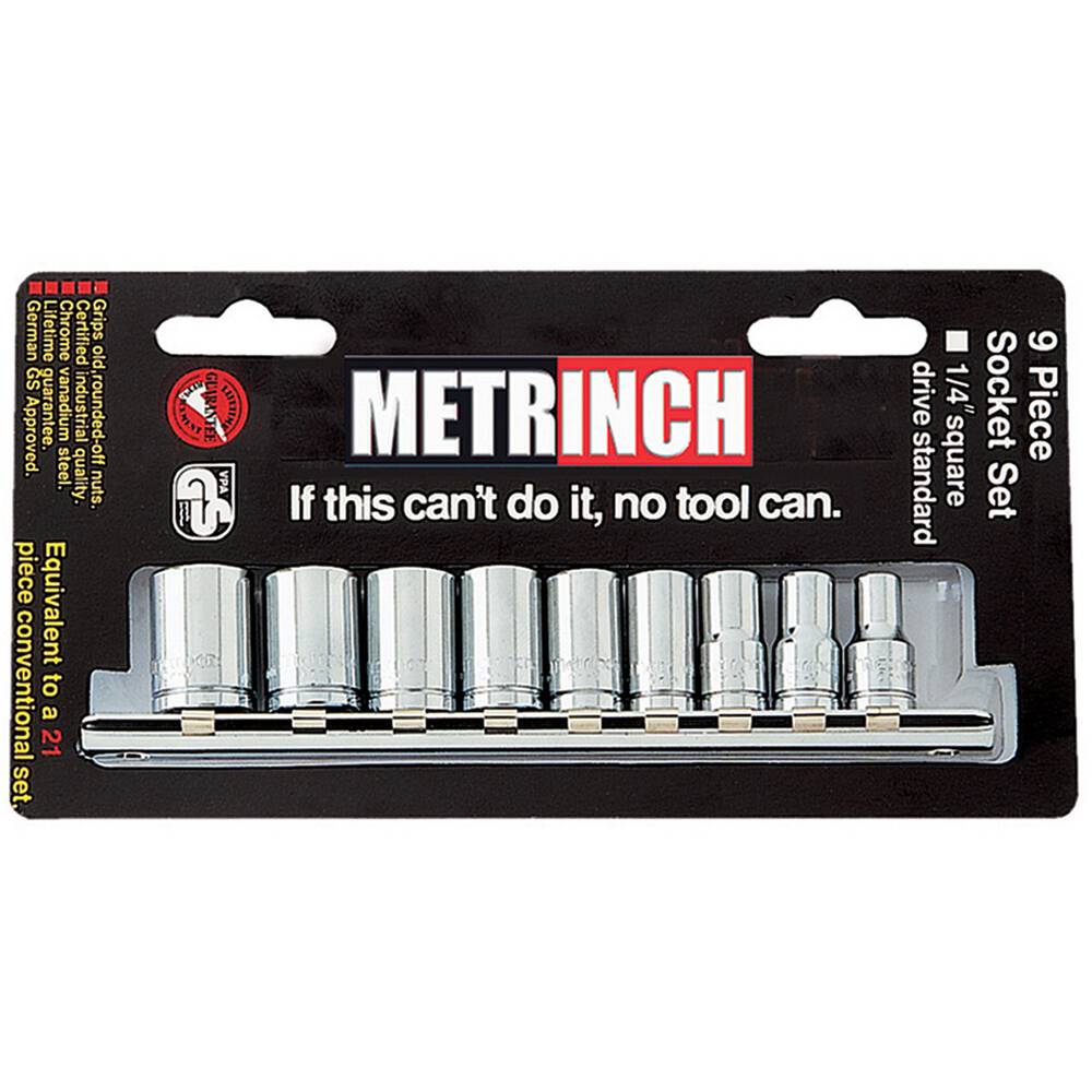 Metrench Metrinch Socket Set - 1/4 Inch Drive, 9 Piece - MET-0220 | Supercheap Auto