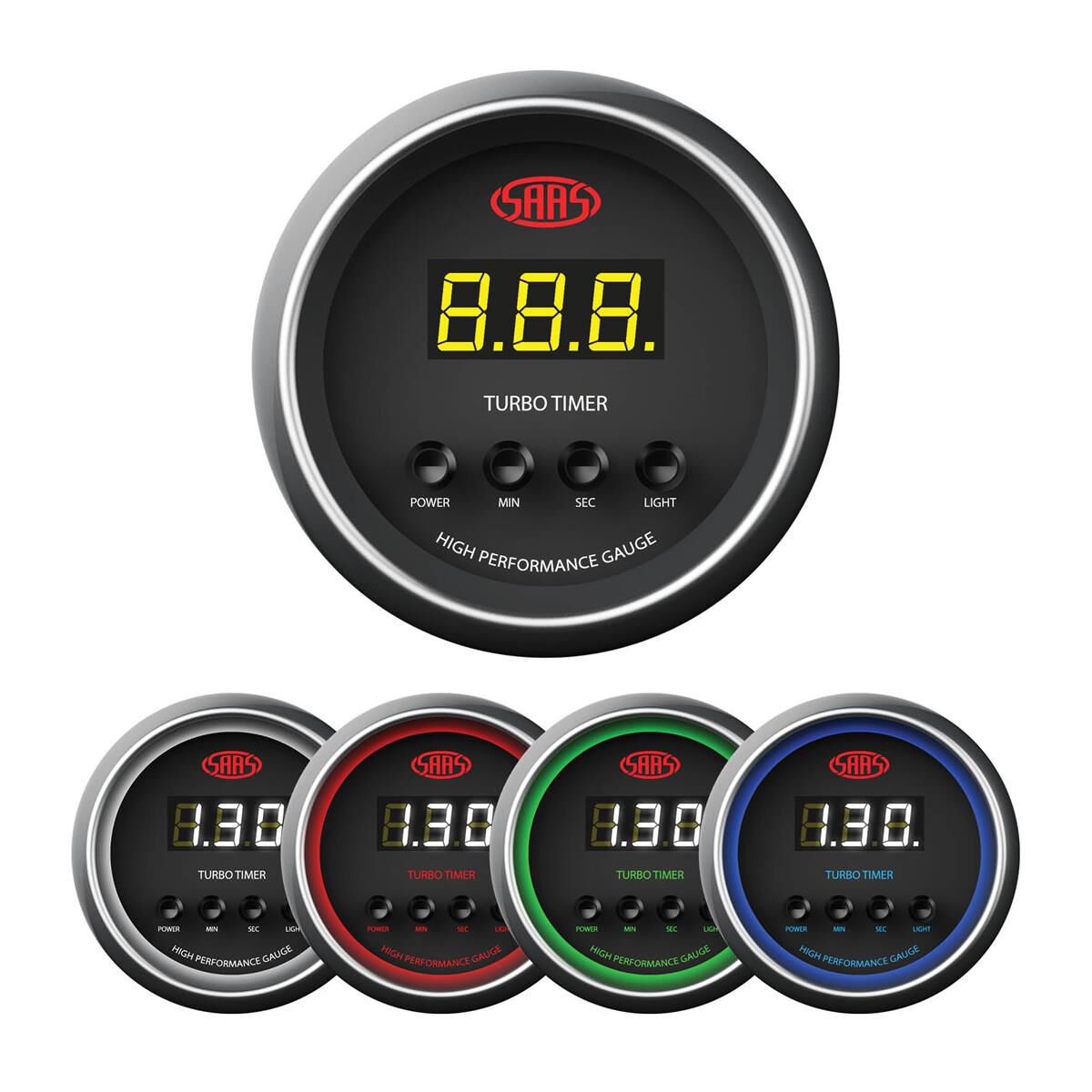 DIGITAL TURBO TIMER BLACK FACE  52MM, , scaau_hi-res