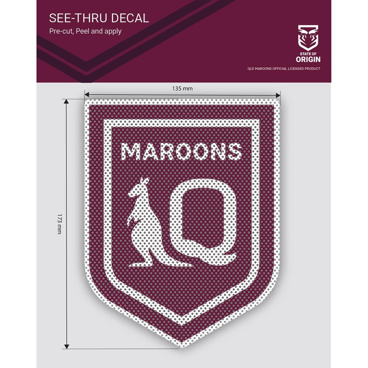 STATE OF ORIGIN: QLD SEE-THRU DECAL, , scaau_hi-res
