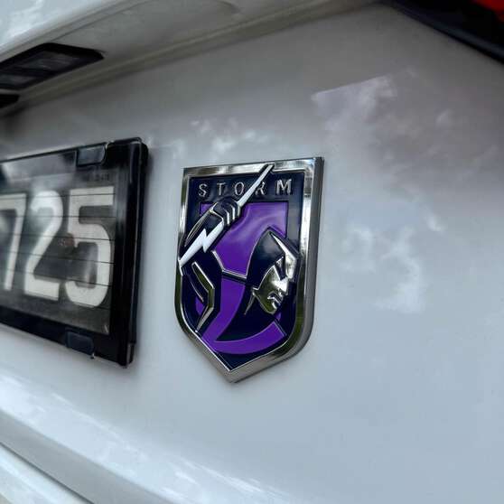 NRL STORM 3D CHROME CAR EMBLEM, , scaau_hi-res