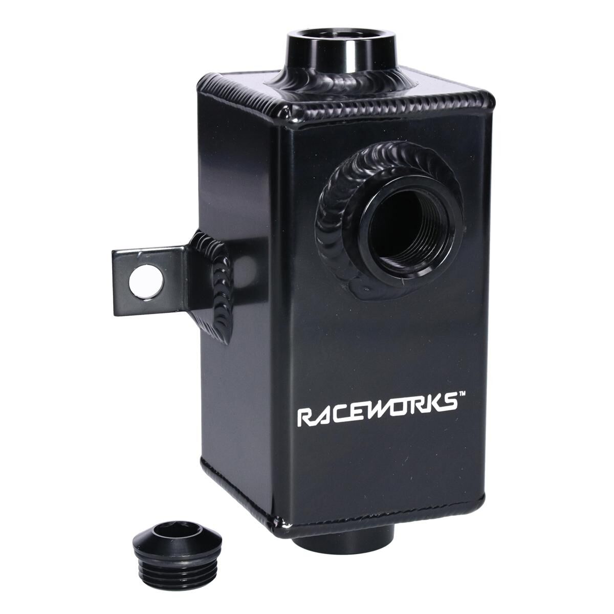 BLACK ALUMINIUM CATCH CAN WITH DRAIN TAP 0.5L, , scaau_hi-res