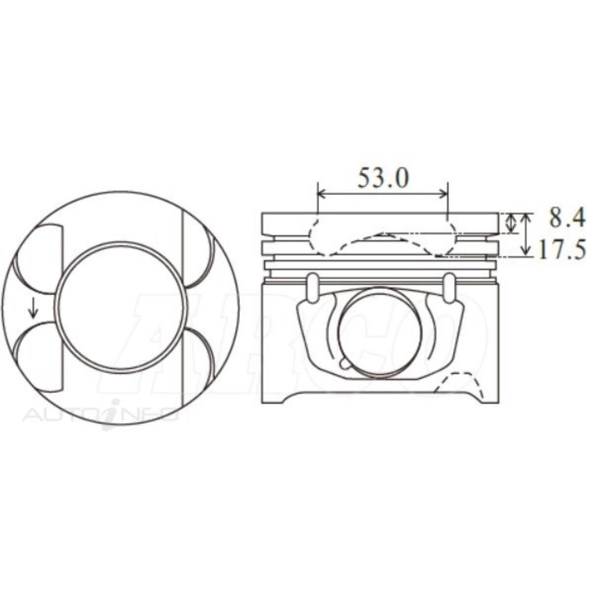 TOYOTA 1KD-FTV 'PISTON/RING ASSY', , scaau_hi-res